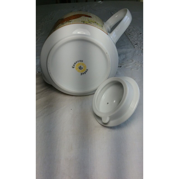 Vintage Porcelain Teapot Hens Chicks and Butterflies by Cameron Japan - Picture 12 of 12